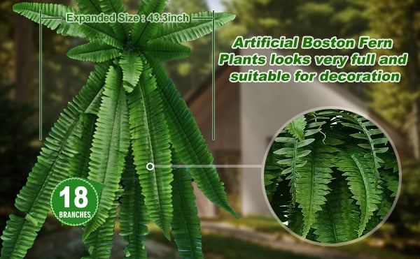 🔥Autumn Celebration Exclusive! 🌿Get the UV-Resistant Lifelike Artificial Boston Fern for Just $9.98 🎁 SAVE 75%!